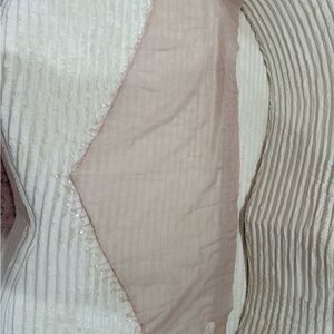 Dusty Rose beaded window valences 4 panels.